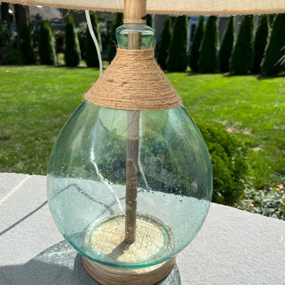 Pair of coastal lamps.